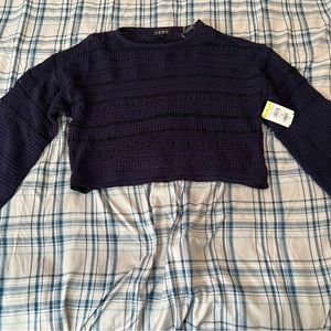 NWT CENY Cropped Textured Sweater XL